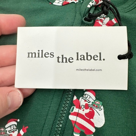 Miles the Label Santa Holiday Zip Romper - 3M - Christmas‎ Outfit - Picture 4 of 7
